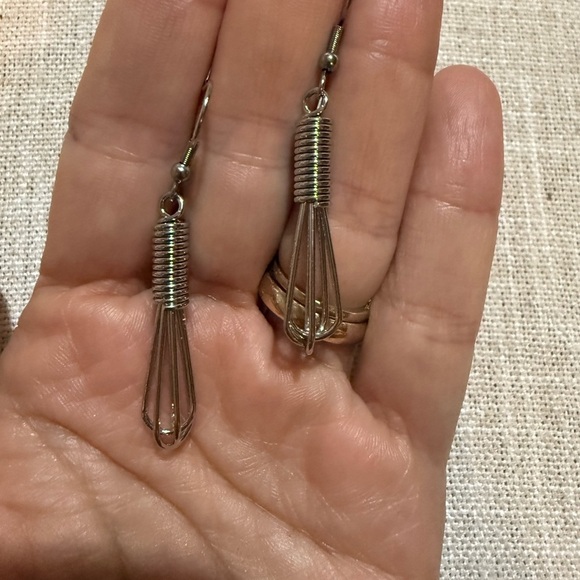 Whisk Charm Earrings for Chef Baker or Cook - Picture 6 of 6